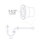 Everflow Utility/ Milwaukee P-Trap for Tubular Drain Applications, 17GA Chrome Plated Brass 1-1/2" 12818 - alternate 7